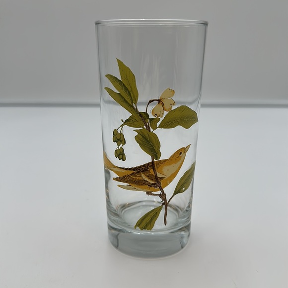 Set of 4 Vintage West Virginia Glass AMERICAN SONGBIRDS Flat Tumblers Glasses - Picture 9 of 16
